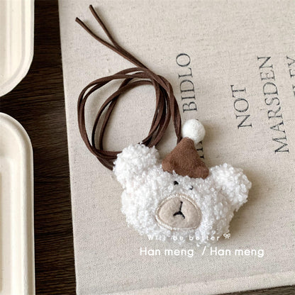 Sweet Cute Fabric Love Animal Brown Female High Sense Necklaces