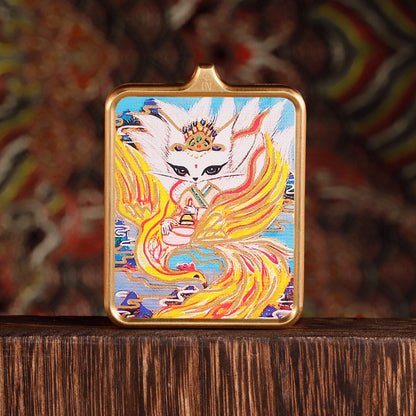 Yellow God Of Wealth Small Niche Pendants