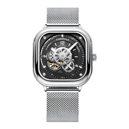 Watch Square Casual Hollow Large Dial Mechanical Watches
