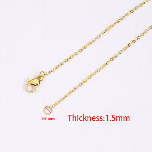 Cross Chain Stainless Steel Furnace Gold Necklaces