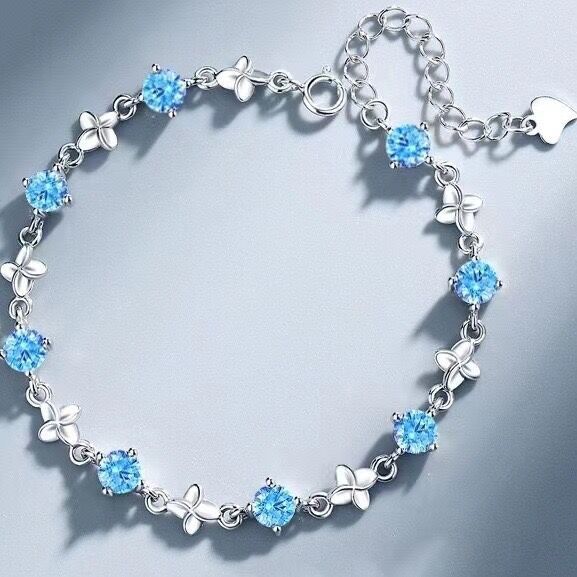 Luxury Sea Blue Zircon Niche Exquisite Hand Jewelry Bracelets