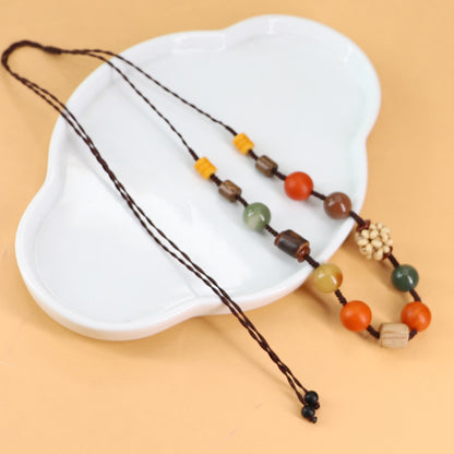 Women's Weaving Ethnic Style Coconut Beeswax Sweater Necklaces