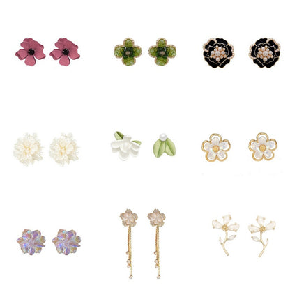 Simple Super Fairy Sweet Flowers Personality Earrings