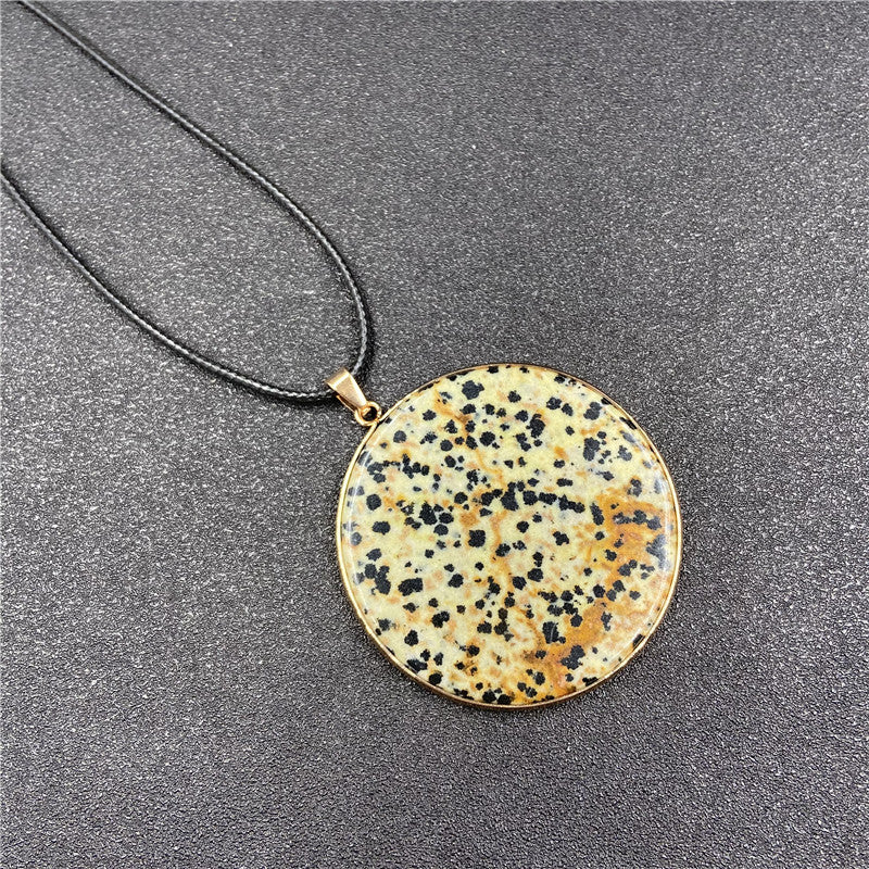 Crystal Round Aventurine Turquoise Wafer Graceful Pendants