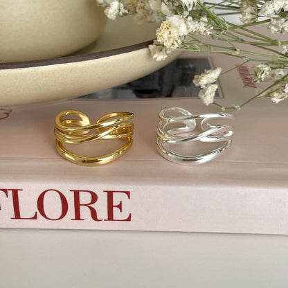 Style Designer French Sterling Sier Irregular Rings