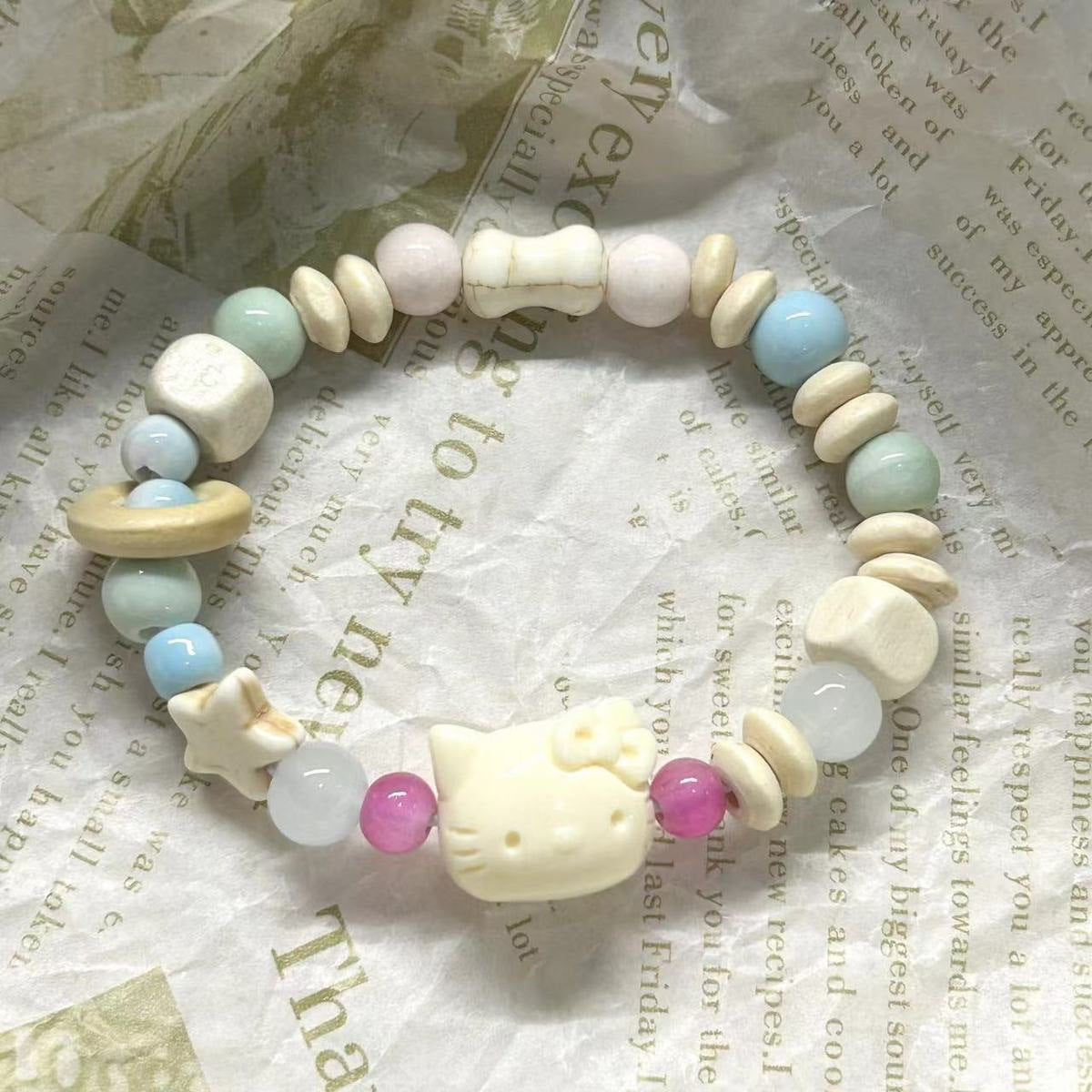 Cat Ceramic Cute Design Biscuit Bear Bracelets