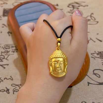 Women's & Men's Fashion Chinese Style Gold Shop Buddha Head Pendants