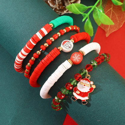 Christmas Suit Beaded Letters Santa Claus Bracelets