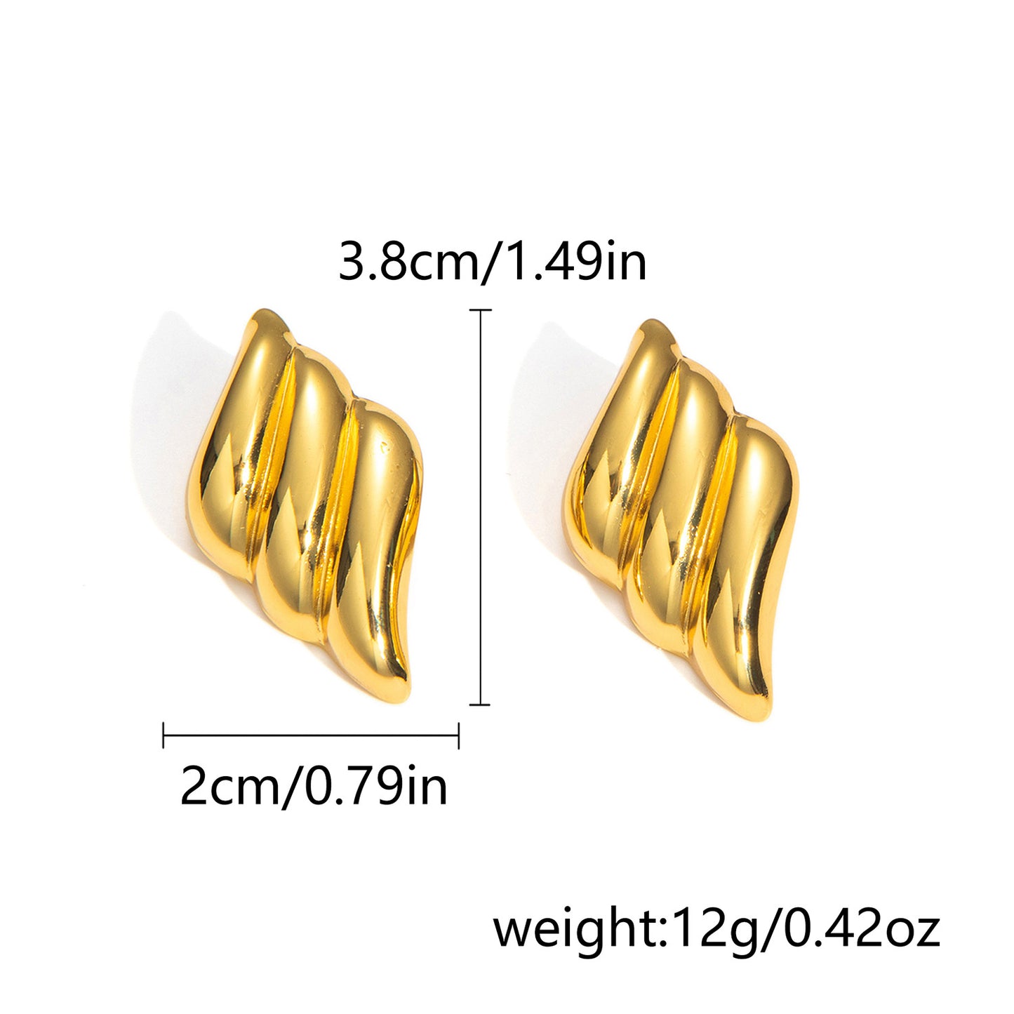 Women's Retro French Geometric Creative Stainless Steel Earrings