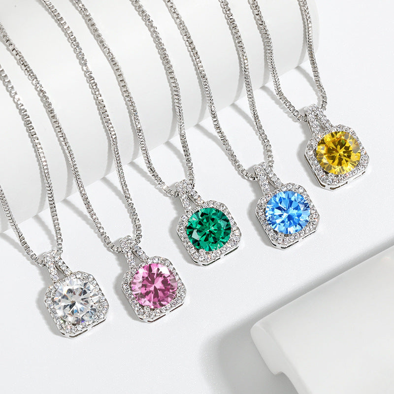 Star Stone Cube Sugar Gem High-grade Necklaces