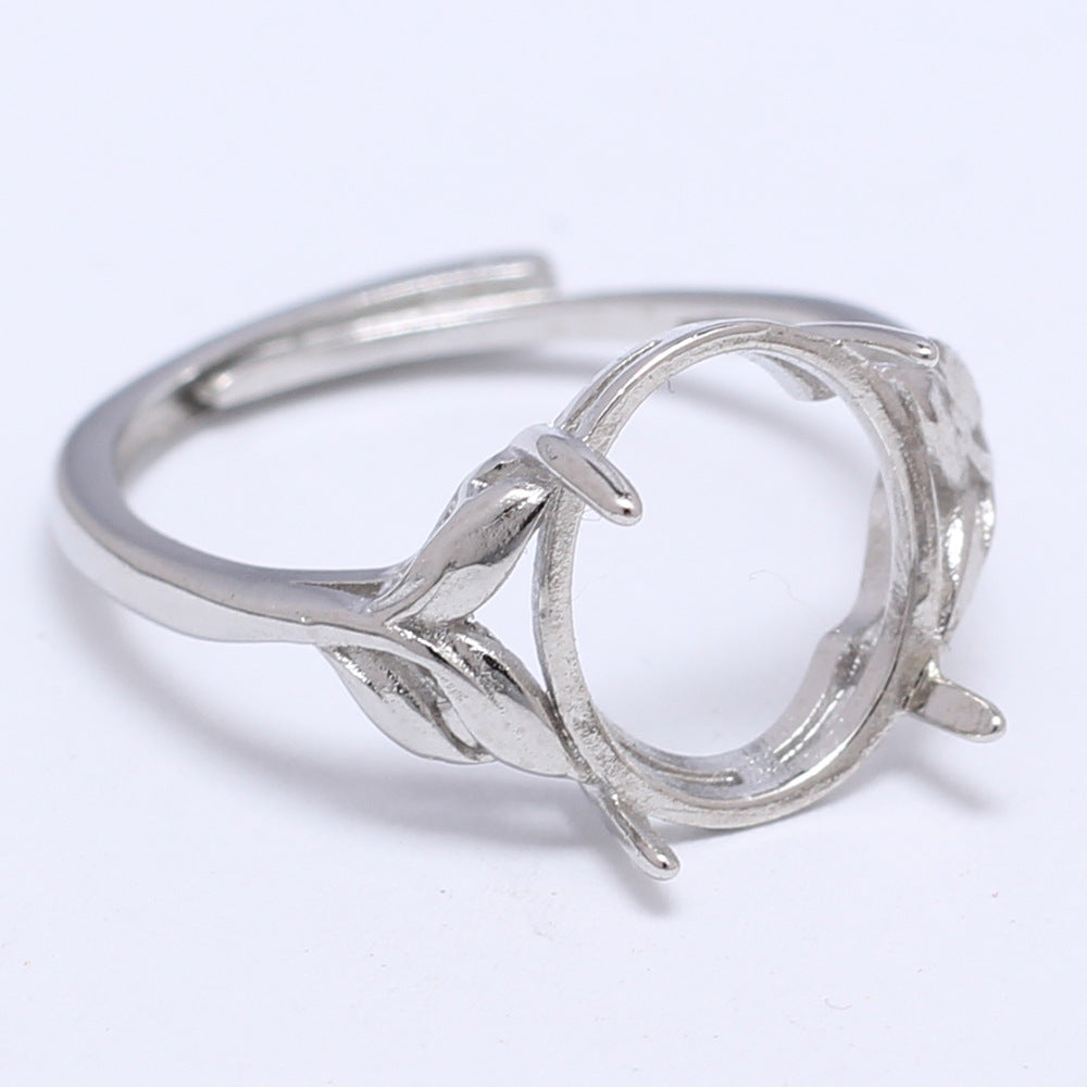 Frame Open Mouth Autumn Copper Alloy Electroplating Sier Rings