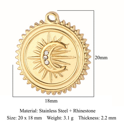 Titanium Steel Sun Ornament Accessories Star Pendants