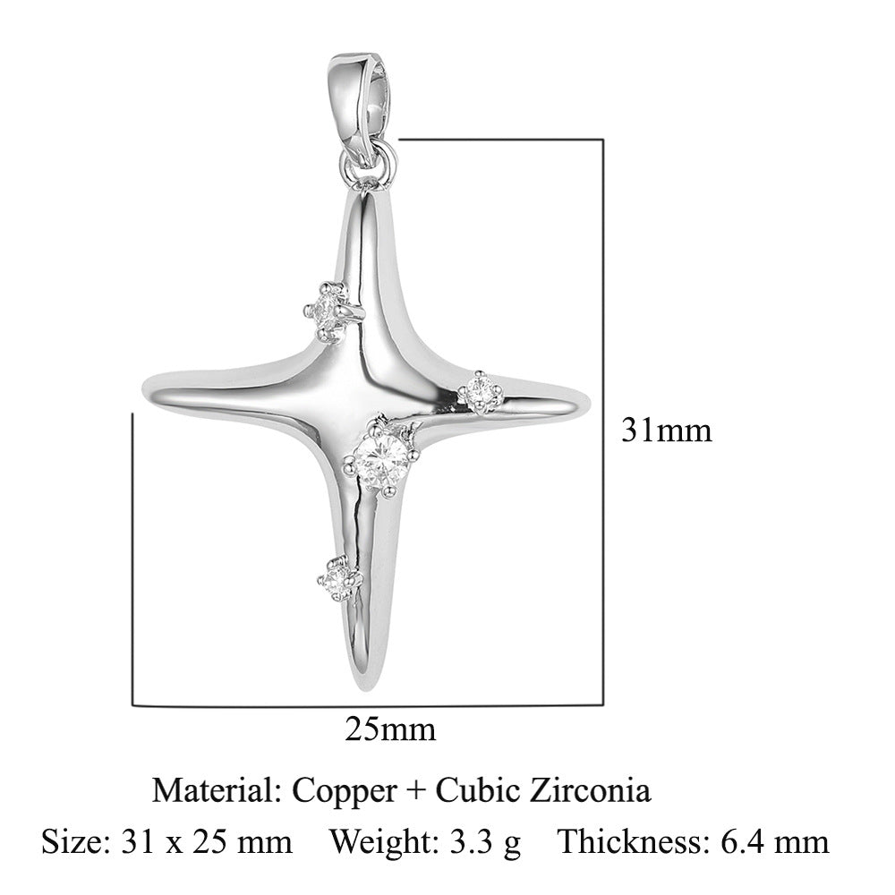 Universe Star Copper Zircon Perfume Bottle Pendants