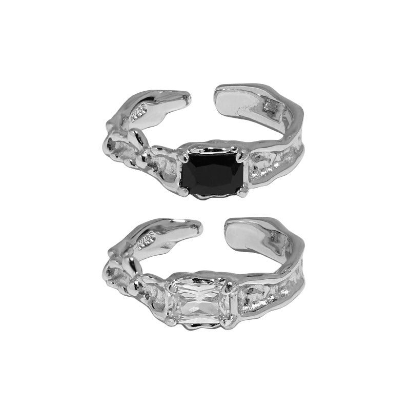 Women's Korean Style Niche Design Lava Surging Rings