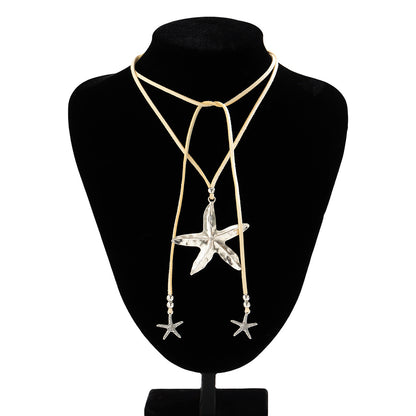 Ornament Personality Starfish Tassel Beach Mermaid Necklaces