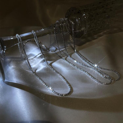 Women's Snake Bones Chain Sparkling Clavicle Titanium Necklaces