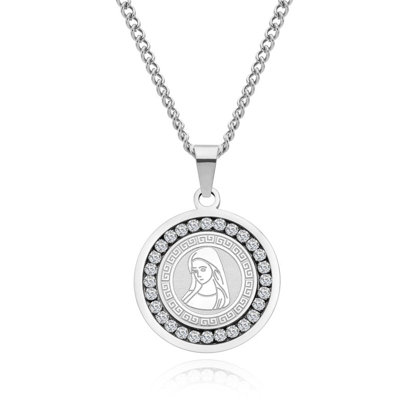 Zircon Virgin Mary Stylish Elegant Trendy Pendants