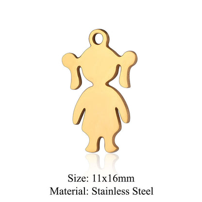 Boy Jewelry Titanium Steel Family Ornament Pendants