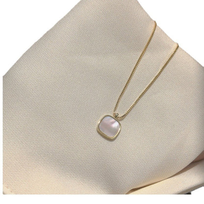 Square Imitation Dripping Fashionable Simple Temperamental Minority Necklaces