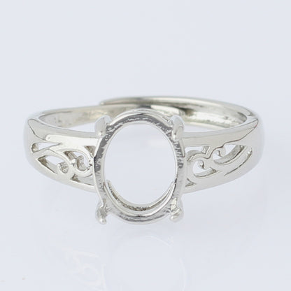 Frame Open Mouth Autumn Copper Alloy Electroplating Sier Rings