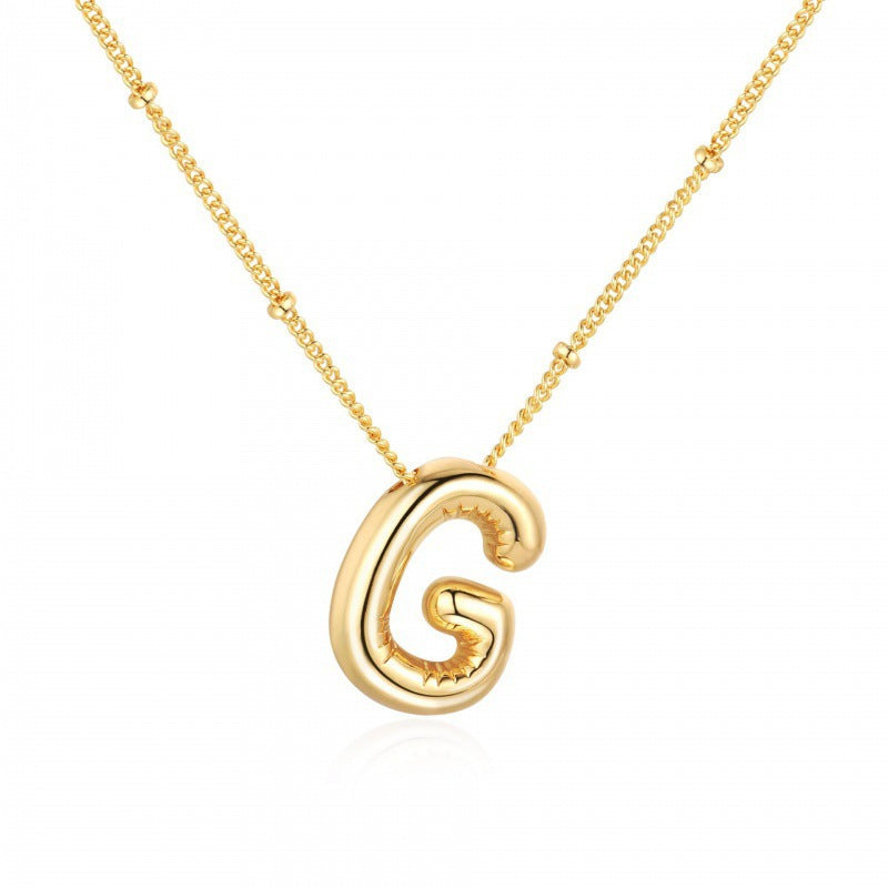 Women's Gold Balloon Glossy English Letter Fashion Pendants