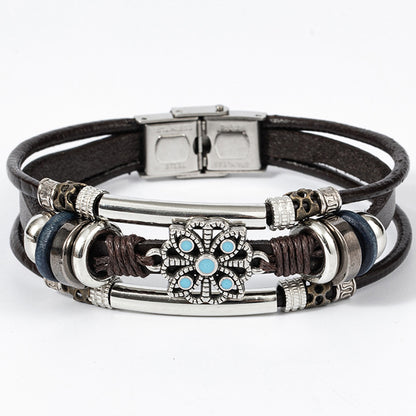 Retro Ethnic Style Turquoise Cat's Eye Bracelets