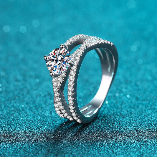 Women's Sier For Light Luxury Cross Hollow Out Rings