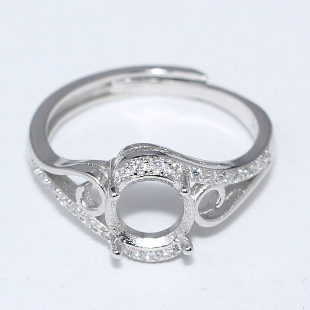 Frame Open Mouth Autumn Copper Alloy Electroplating Sier Rings