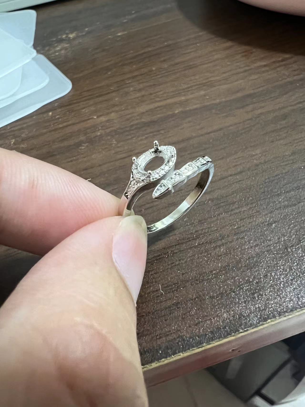 Frame Open Mouth Autumn Copper Alloy Electroplating Sier Rings