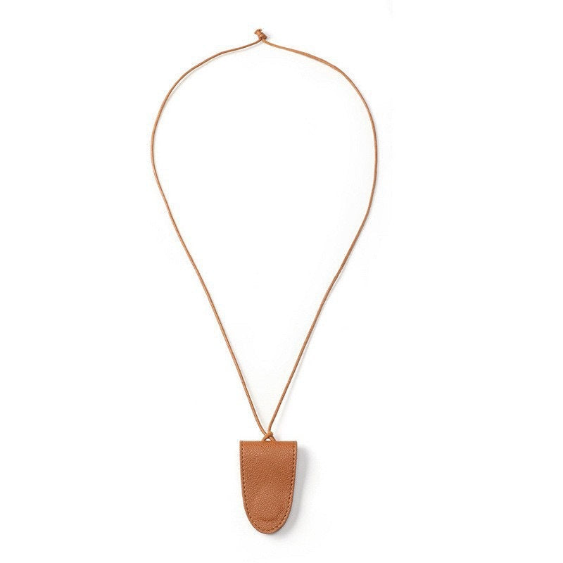 Sling Halter Leather Portable Hat Clip Necklaces