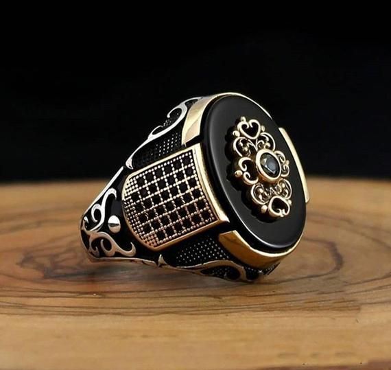 Men's Alloy Black Crown Vintage Jewelry Rings