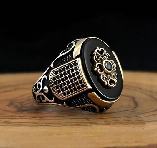 Men's Alloy Black Crown Vintage Jewelry Rings