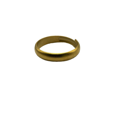 Women's & Men's Alluvial Gold Ancient Simple Glazed Surface Matte Rings