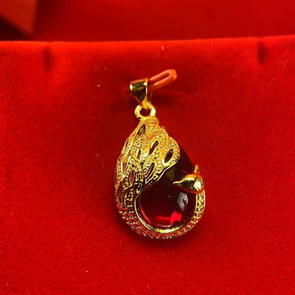 Women's Gold Gold-plated Water Drop Transfer Beads Pendants