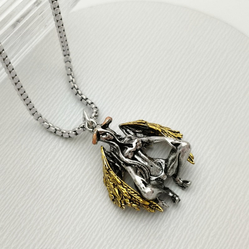 Women's & Men's Sweater Chain Devil Angel Jewelry Light Necklaces