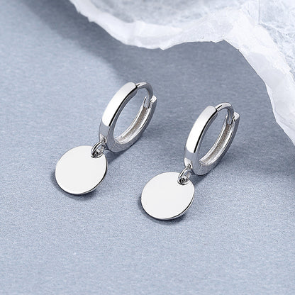 Women's Sterling Sier Design Simple Ear Clip Earrings