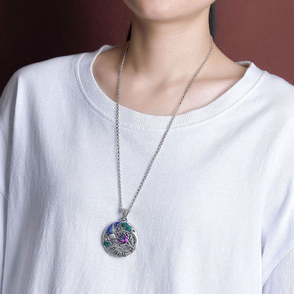 Women's Lotus Koi Personality Hollow Retro Fashion Pendants