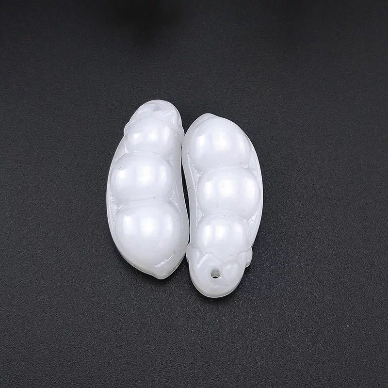 Safety Buckle Imitation Jade Glass White Peace Stall Temple Pendants