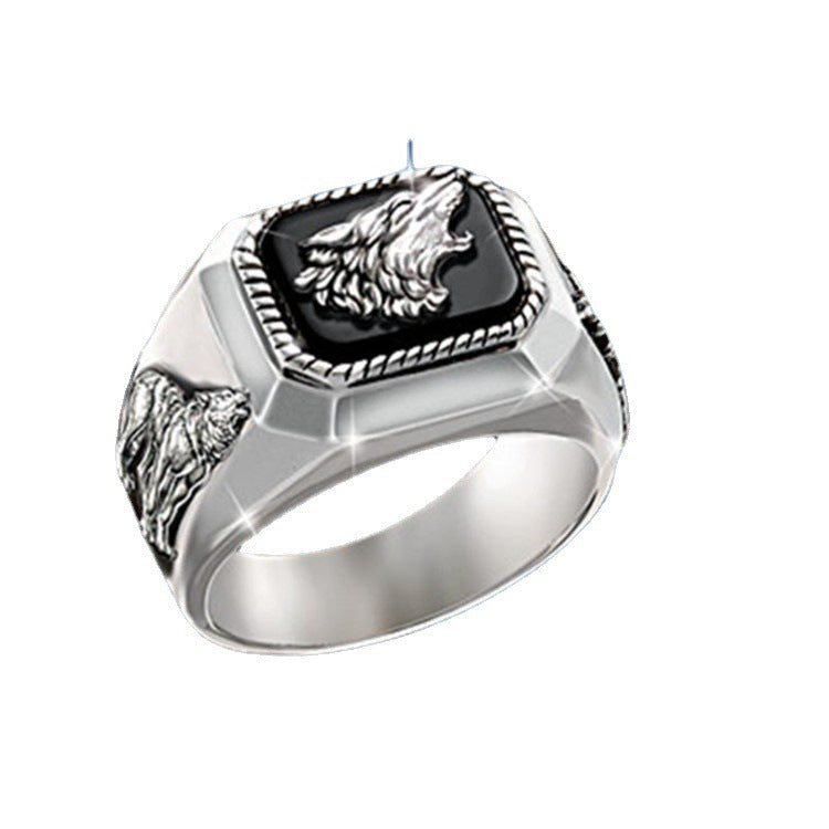 Men's Best Selling Creative Wolf Head Fashion Rings