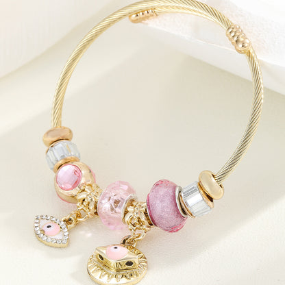 Trend Stainless Steel Female Personality Flower Bracelets