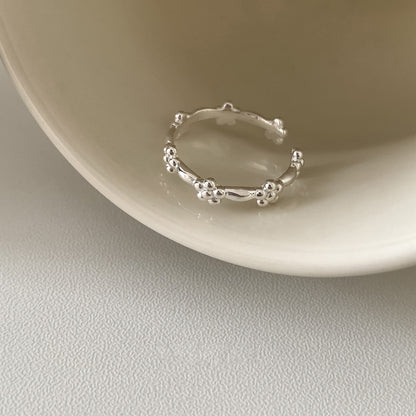 Women's Simple Design Small Pieces Of Sier Pearl Rings