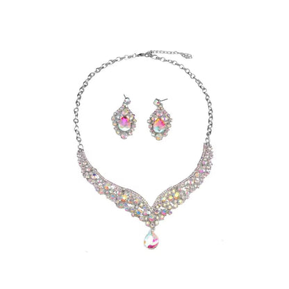 Rhinestone Suite Female Temperament Banquet Bride Necklaces