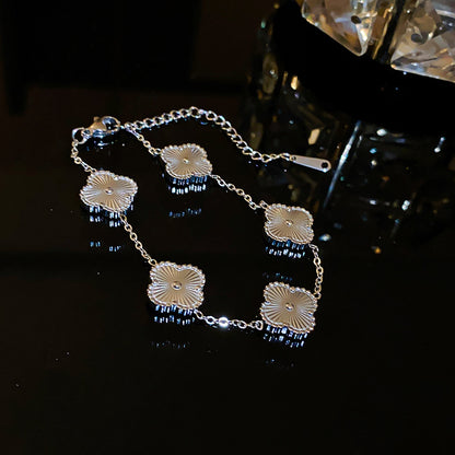 Women's High-grade Light Luxury Zircon Flower Fashion Chinese Valentine's Bracelets