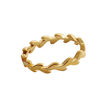 Simple Cold Style Fresh Wheat Female Rings