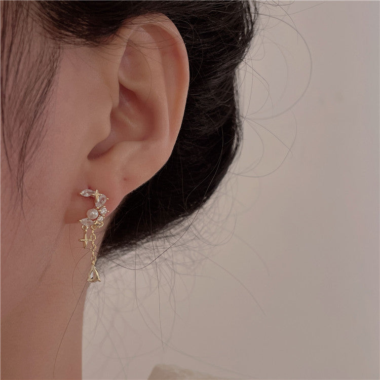 Mosquito Coil Ear Clip Female Star Earrings