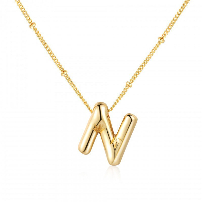 Women's Gold Balloon Glossy English Letter Fashion Pendants