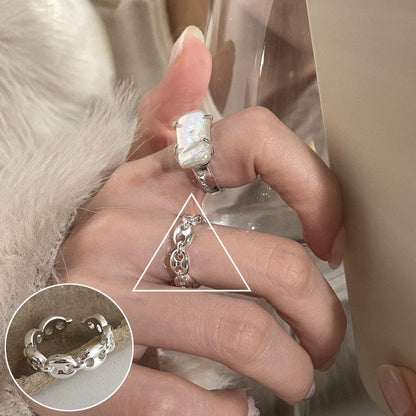 Offer Open Female Retro Fashion Twin Rings