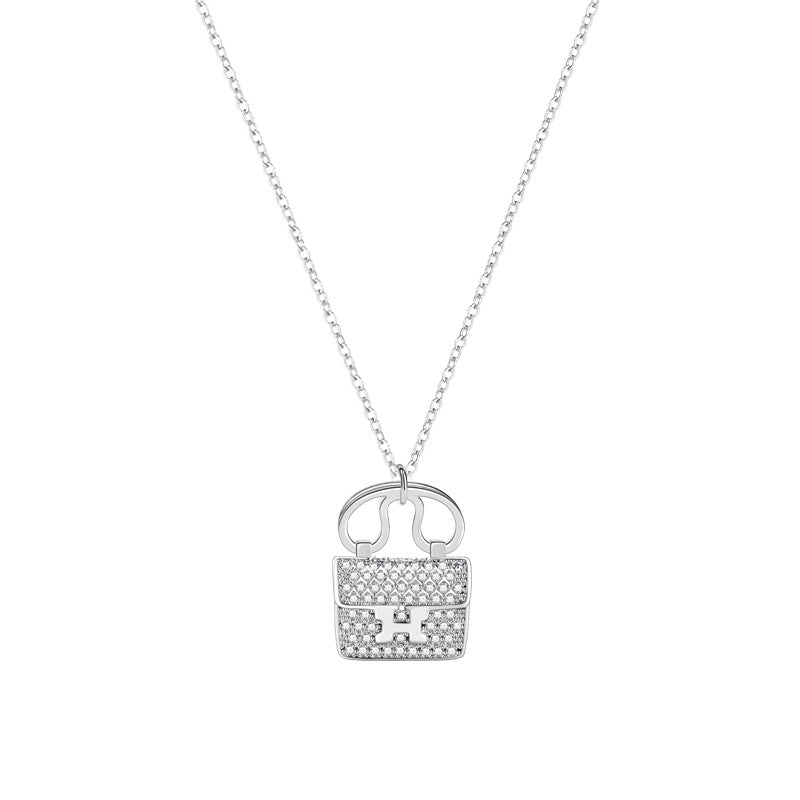 Women's Handbag Sterling Sier Diamond English Letter Fashion Design Pendants