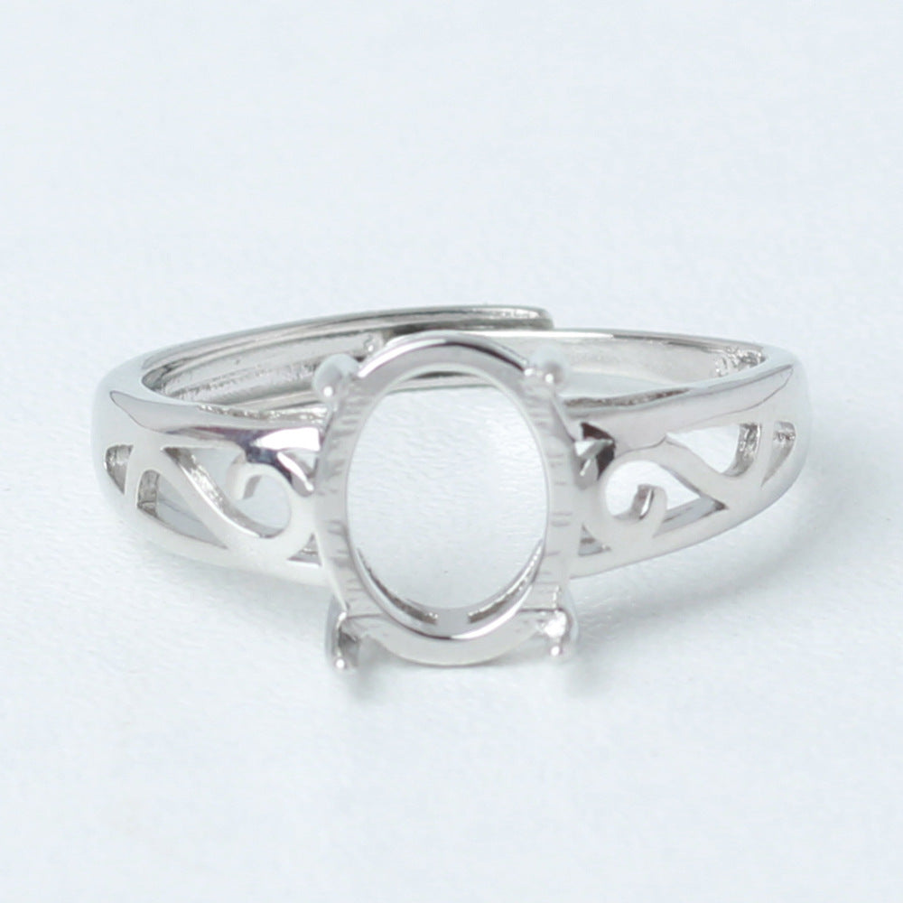 Frame Open Mouth Autumn Copper Alloy Electroplating Sier Rings