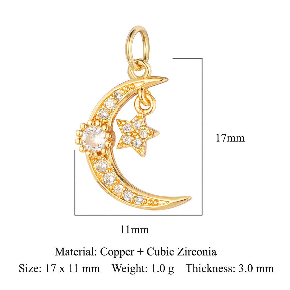 Copper Zircon Whale Dragonfly Ornament Accessories Pendants